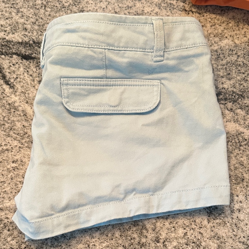Y2K American Eagle Outfitters Light Blue Floral Trim Shorts